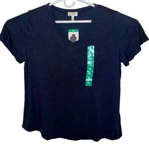 Womens T-Shirt XL Blue Jessica Simpson V-Neck Short Sleeve Pull Over X-Large